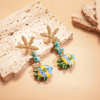 貝殼羽毛流蘇耳環－細節特寫13｜https://igowo.tw/