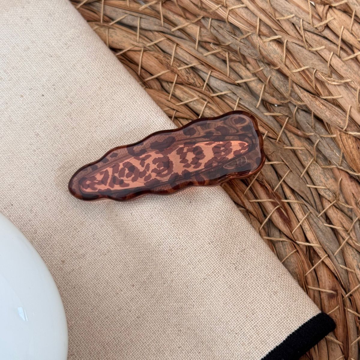 豹紋簡約髮夾