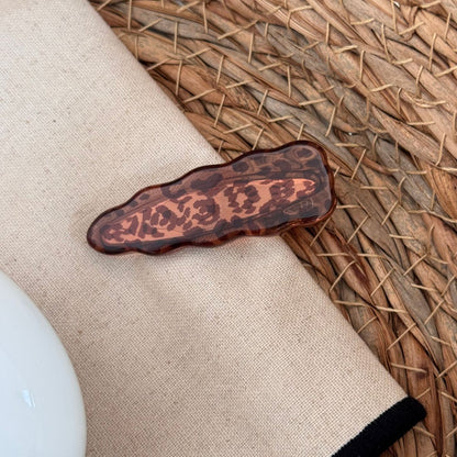 豹紋簡約髮夾