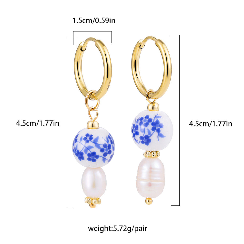 彩色琺瑯愛心復古耳環－細節特寫3｜https://igowo.tw/