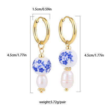 彩色琺瑯愛心復古耳環－細節特寫3｜https://igowo.tw/