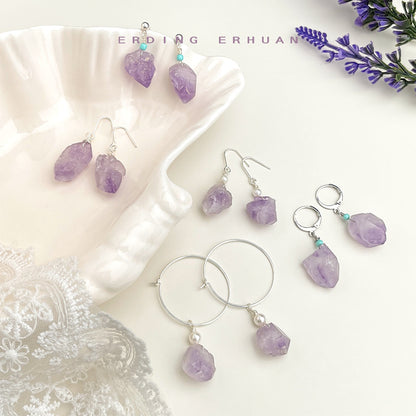 水晶天然石耳環－商品主圖｜https://igowo.tw/
