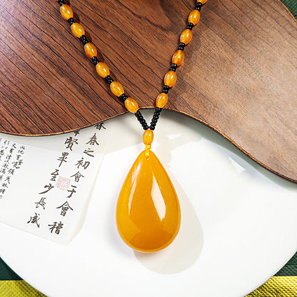 樹脂平安扣墜飾項鍊－細節特寫9｜https://igowo.tw/
