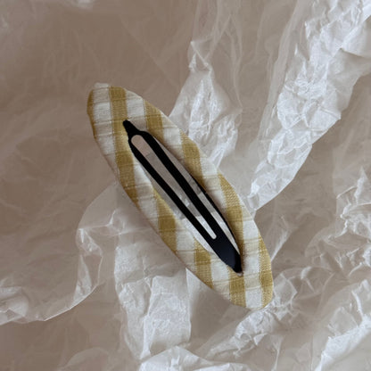 布面格紋髮夾