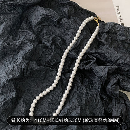 珍珠幾何復古項鍊