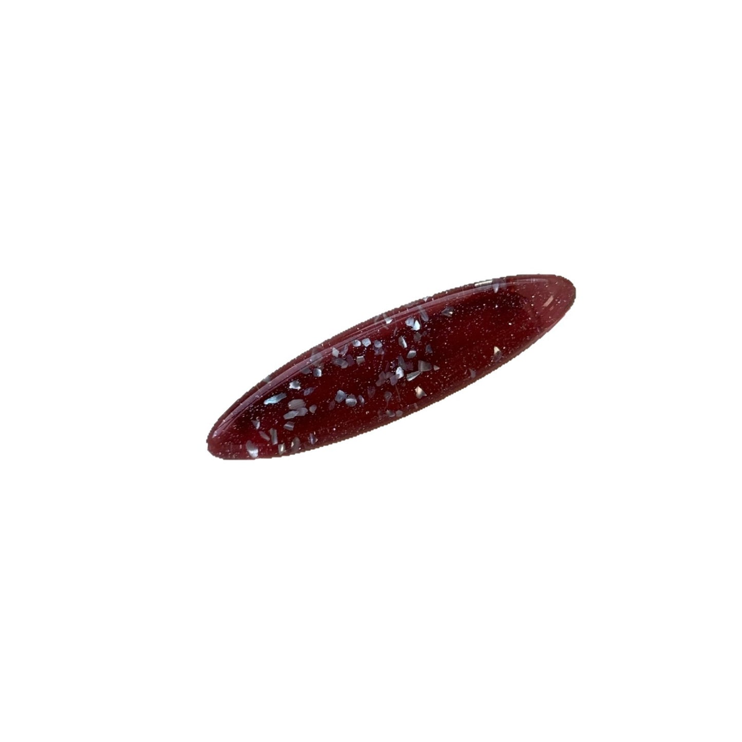 繽紛橢圓髮夾－紅色款細節｜https://igowo.tw/