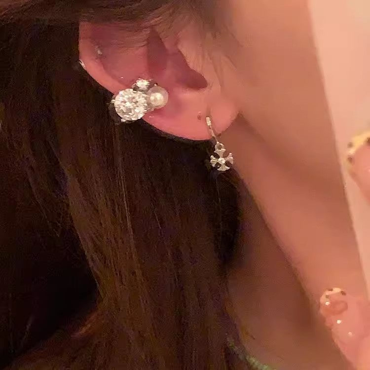鋯石簡約耳夾