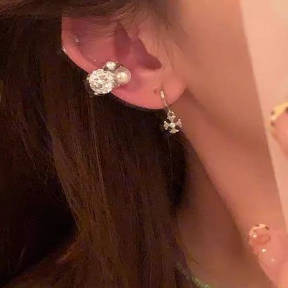 鋯石簡約耳夾