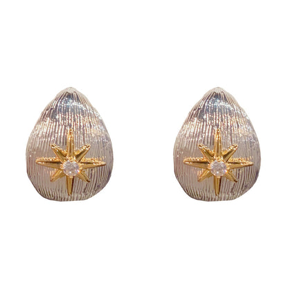 金屬星星水滴簡約耳環