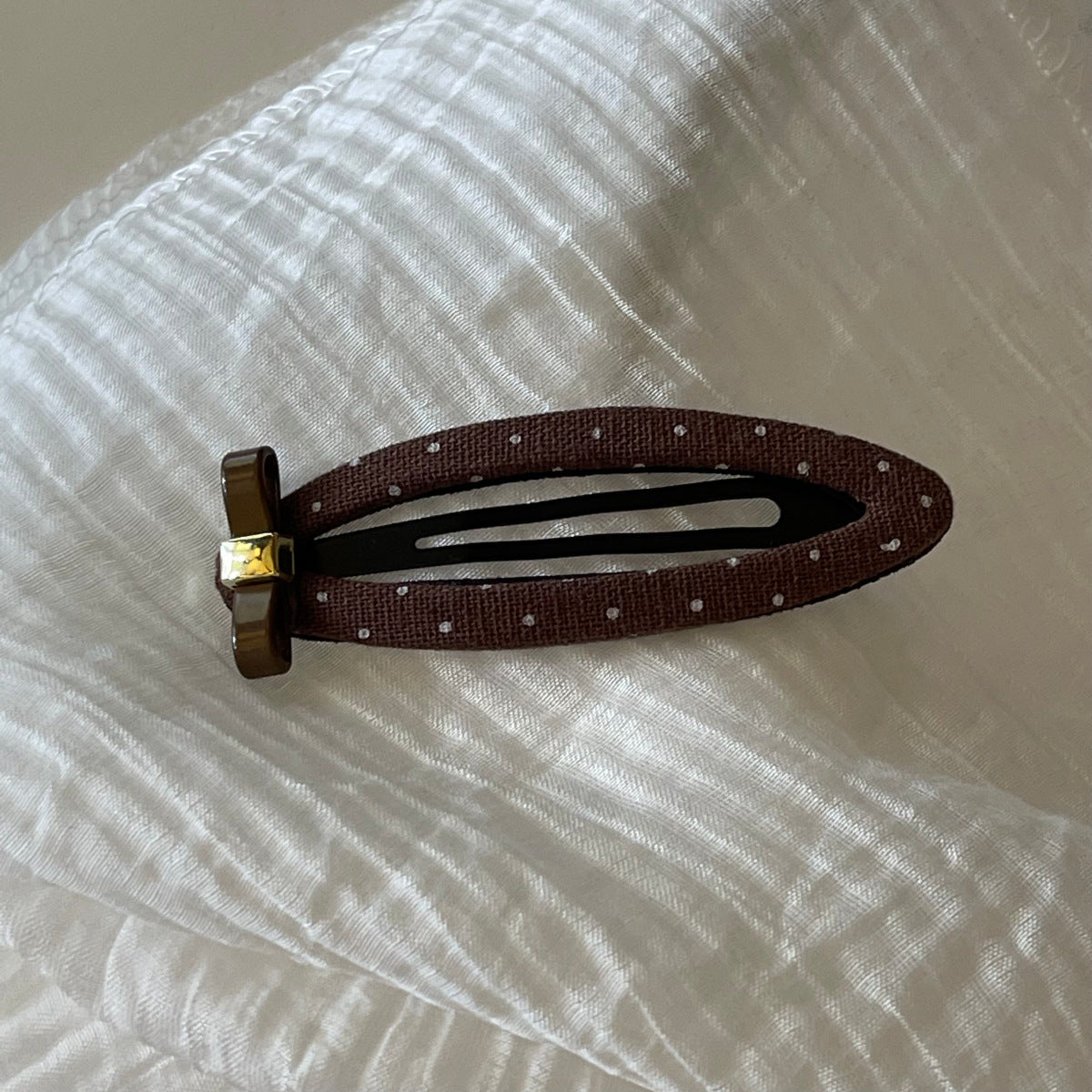 布面波點髮夾