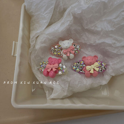 彩色鋯石金屬鑲鑽髮夾－商品主圖｜https://igowo.tw/