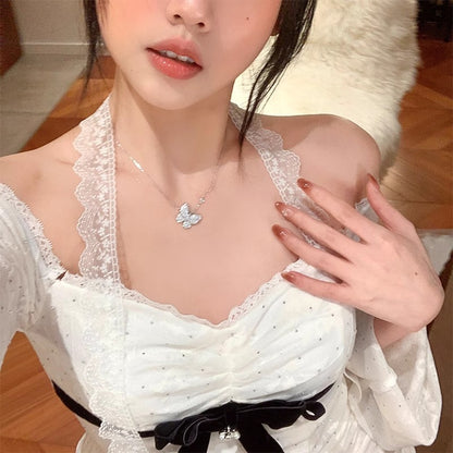 花朵墜飾復古項鍊－細節特寫5｜https://igowo.tw/