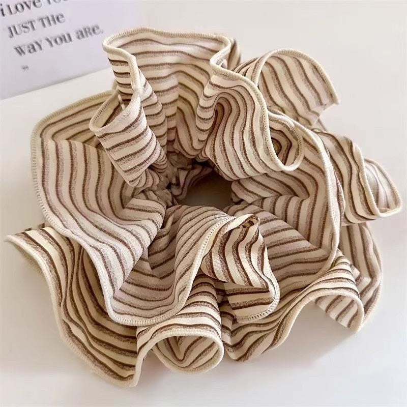 布面格紋復古髮圈