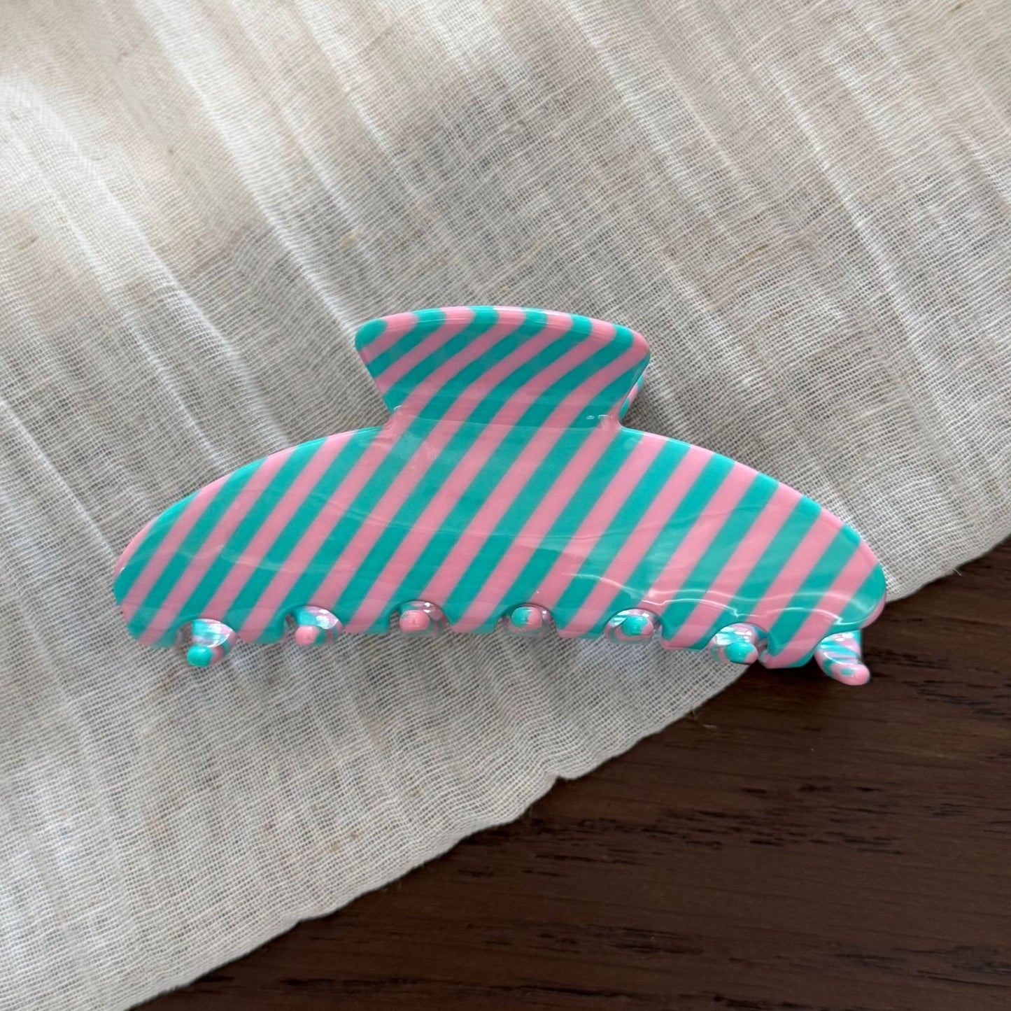 格紋簡約鯊魚夾