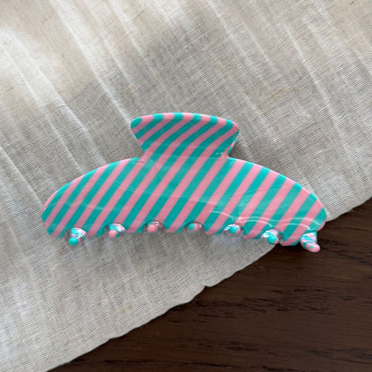 格紋簡約鯊魚夾