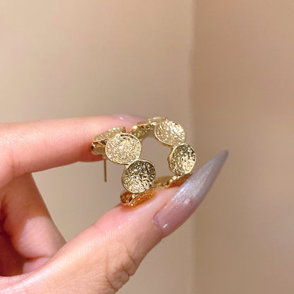 歐美金色圓環耳環