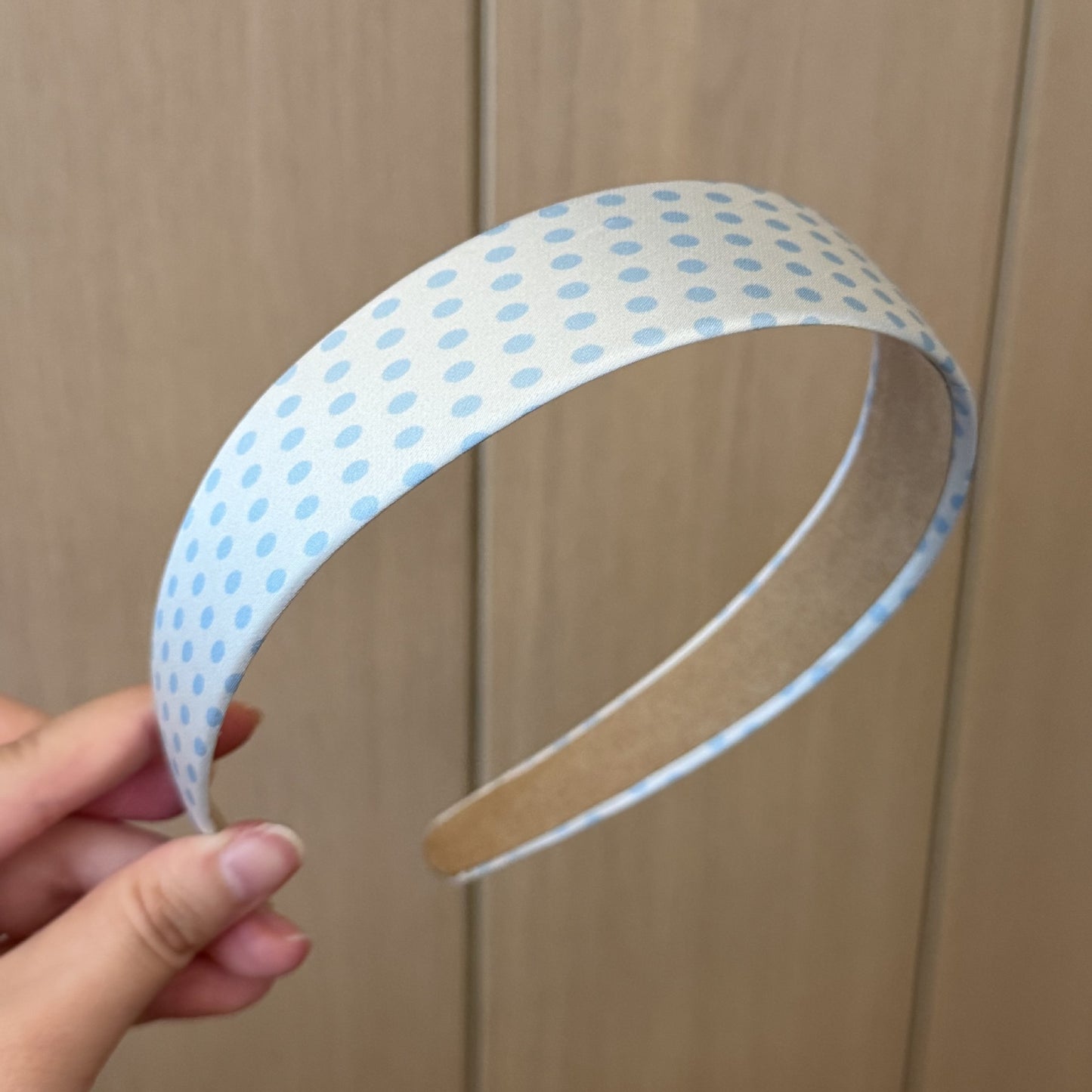 波點寬版簡約髮夾