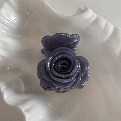 醋酸板材花朵簡約髮夾－焦糖色款細節｜https://igowo.tw/