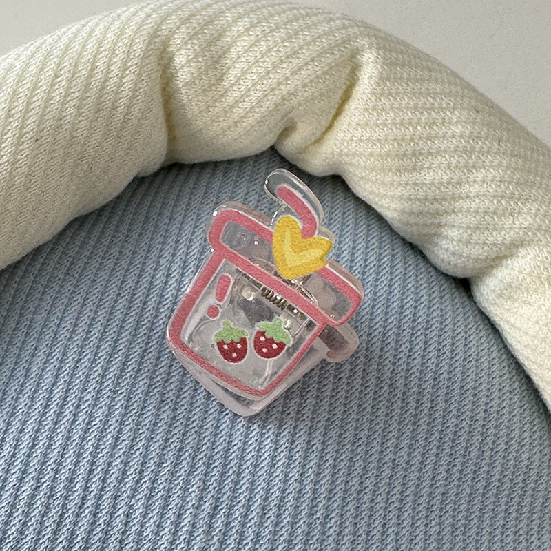 卡通簡約鯊魚夾－卡通小抓-蘑菇款細節｜https://igowo.tw/