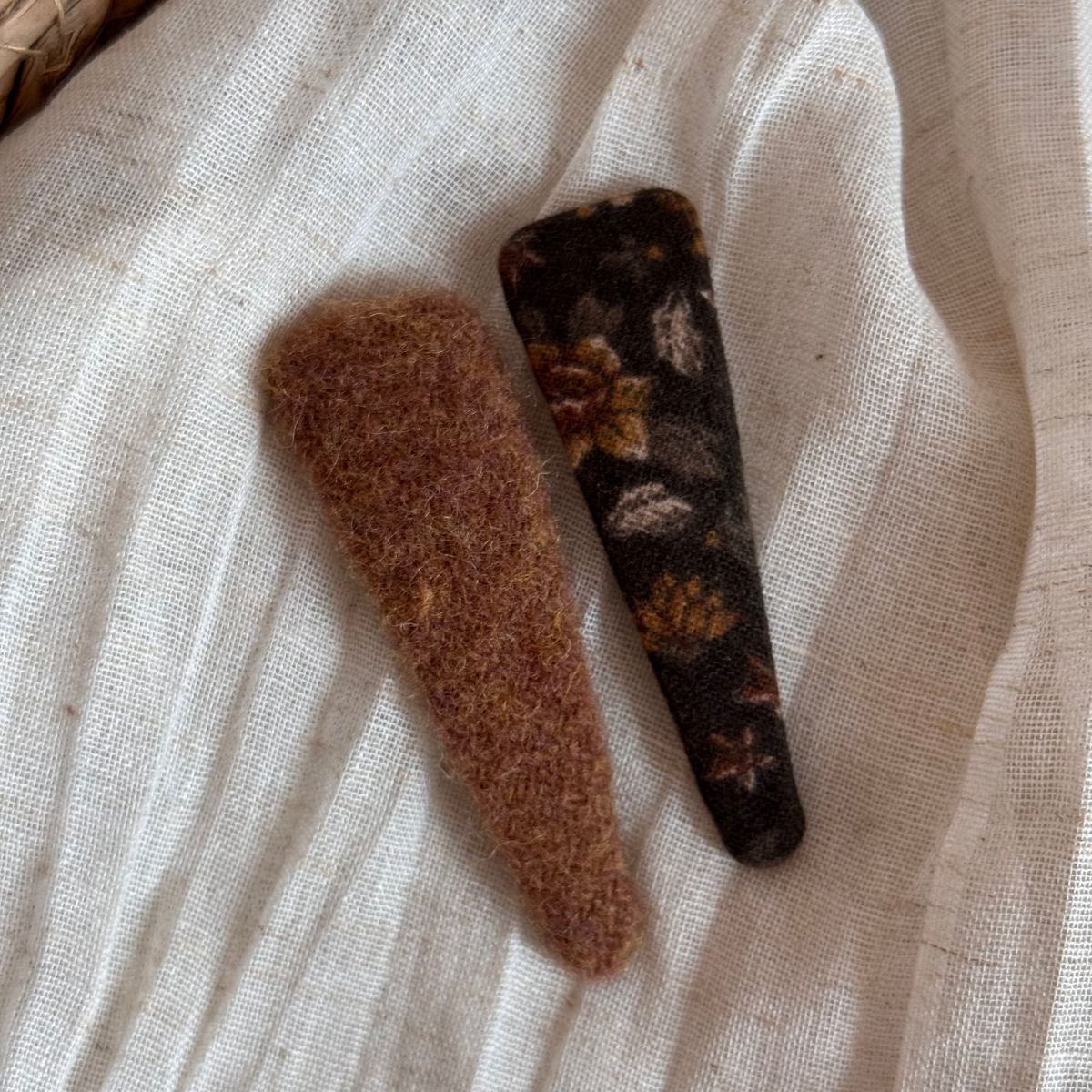 碎花波點復古髮夾
