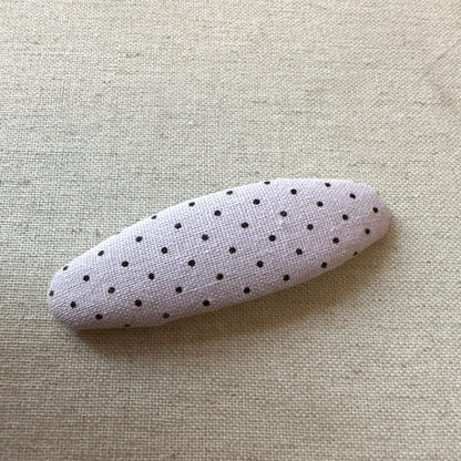 布面波點橢圓髮夾