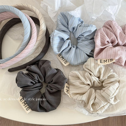 格紋簡約髮箍－商品主圖｜https://igowo.tw/