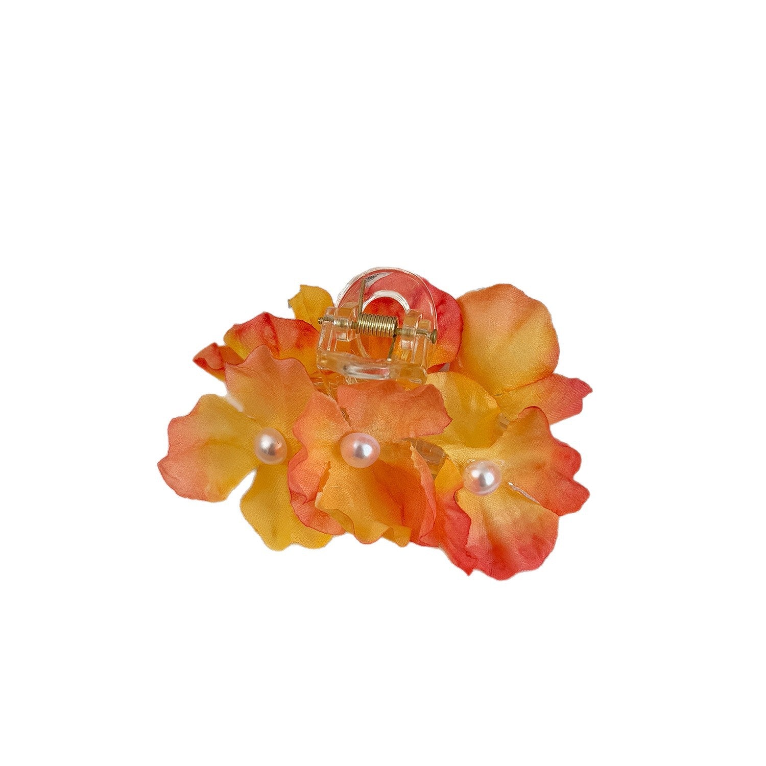 彩色花朵鯊魚夾－粉色款細節｜https://igowo.tw/