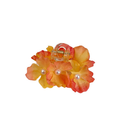 彩色花朵鯊魚夾－粉色款細節｜https://igowo.tw/