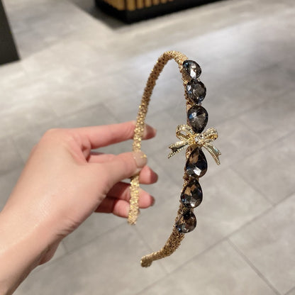 鋯石蝴蝶結簡約髮箍