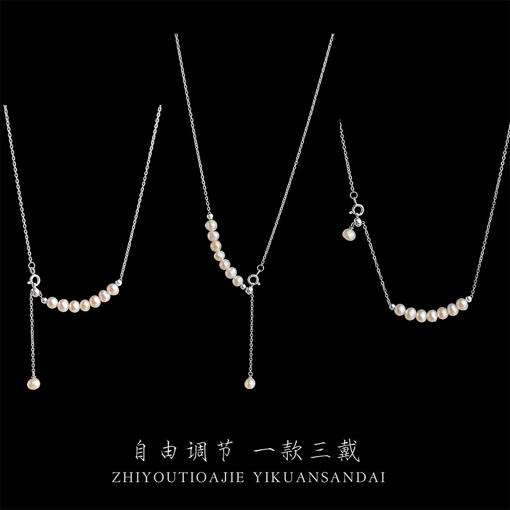 金色珍珠電鍍項鍊－商品主圖｜https://igowo.tw/