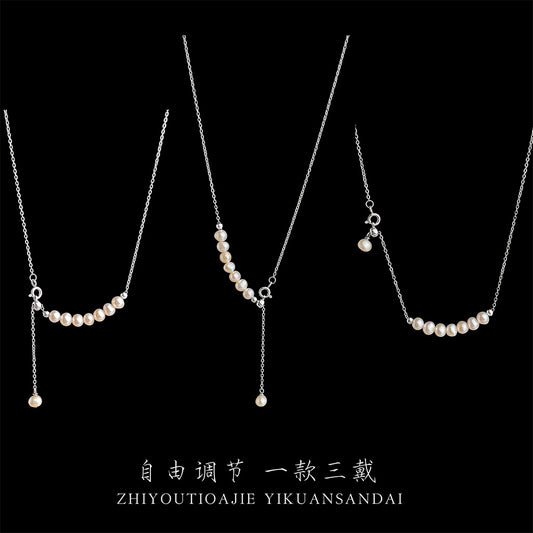 金色珍珠電鍍項鍊－商品主圖｜https://igowo.tw/