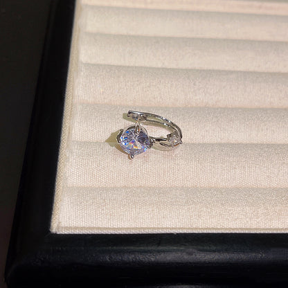 輕奢百搭彩色鋯石燈泡耳夾