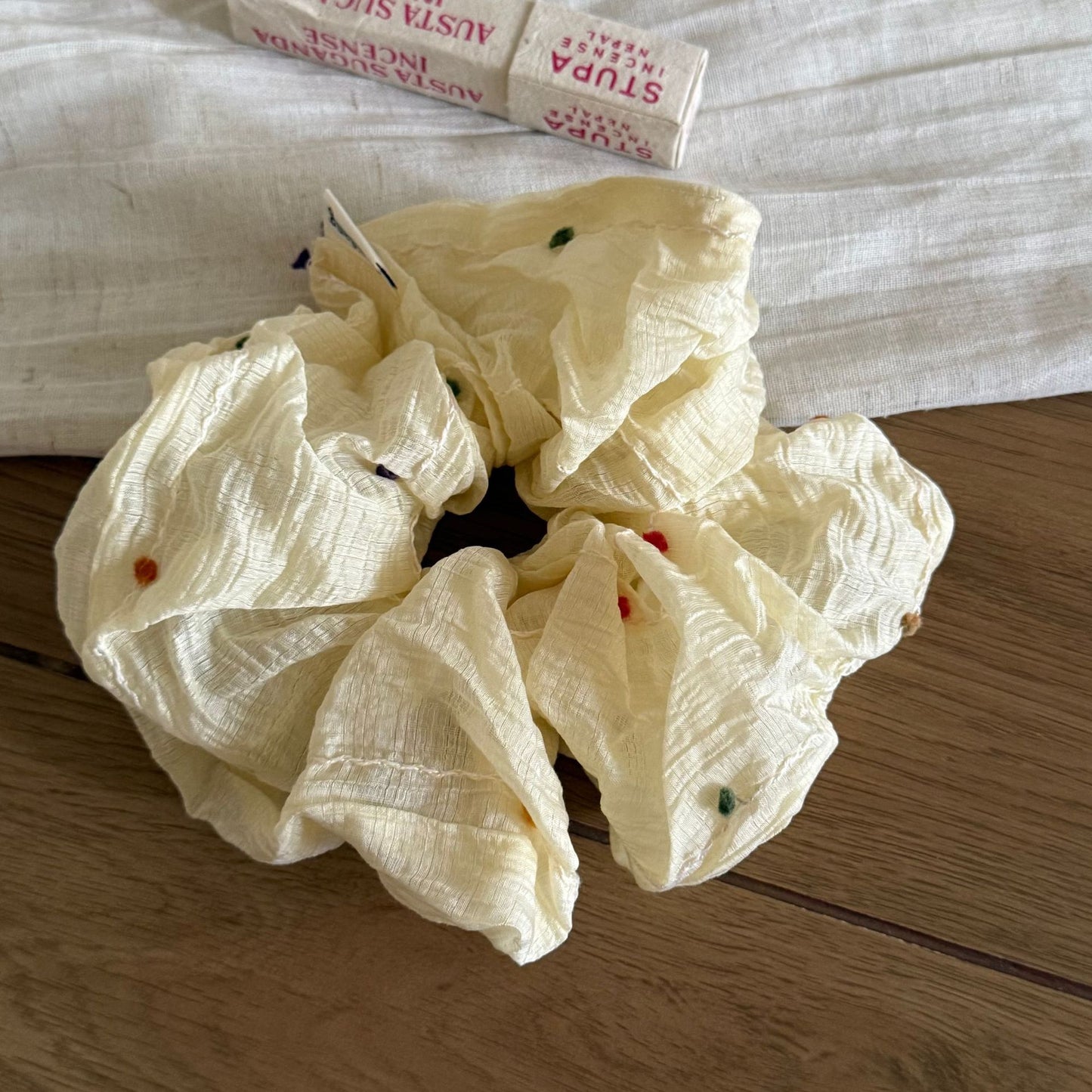 彩色波點大腸圈髮圈