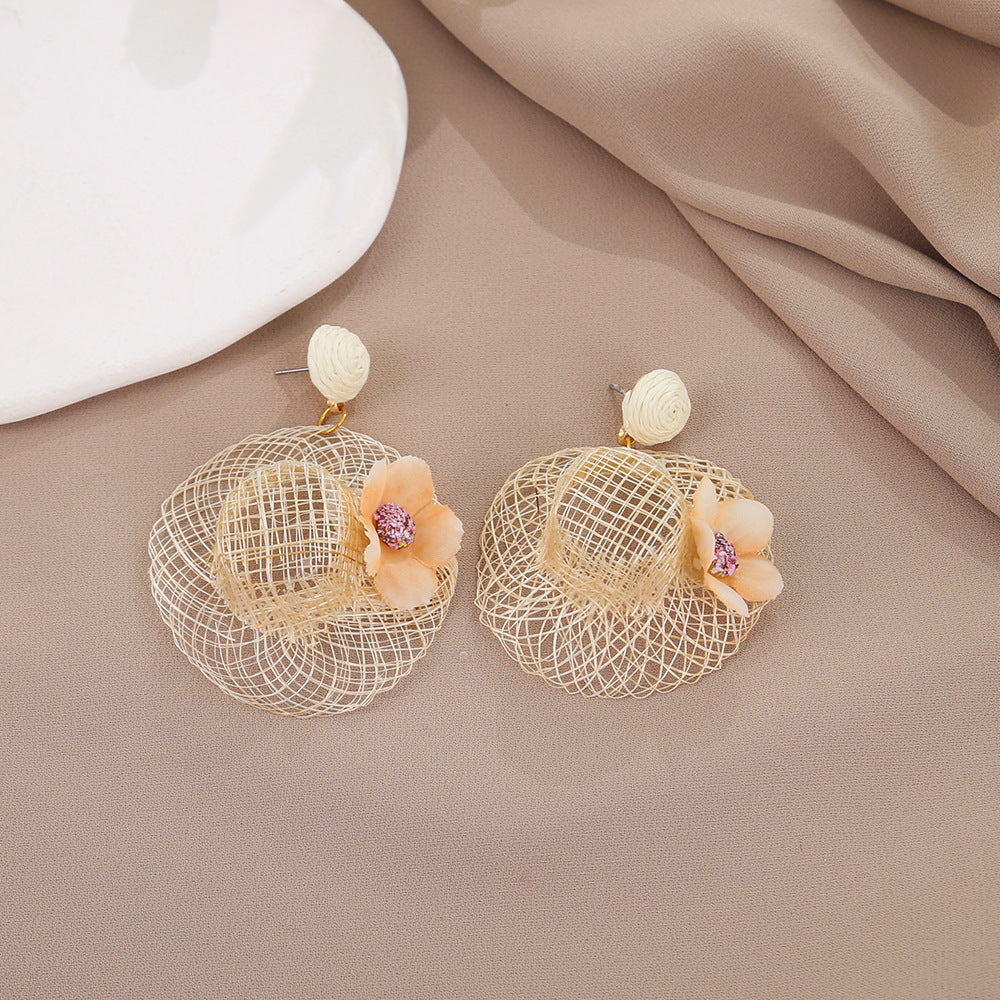 星星花朵耳環－5/綠色款細節｜https://igowo.tw/