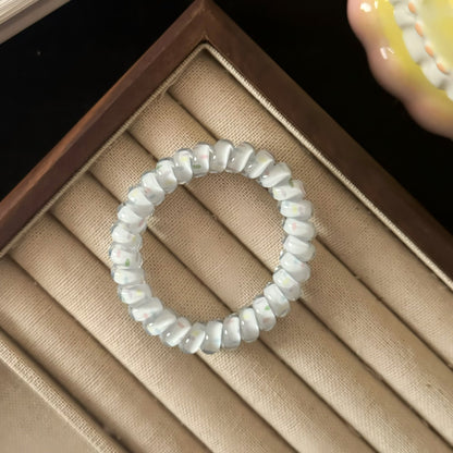 繽紛波點簡約髮圈
