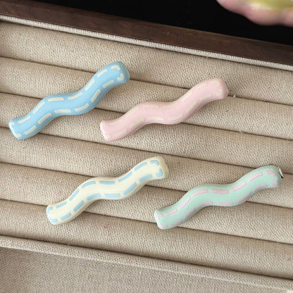 波浪簡約髮夾－商品主圖｜https://igowo.tw/