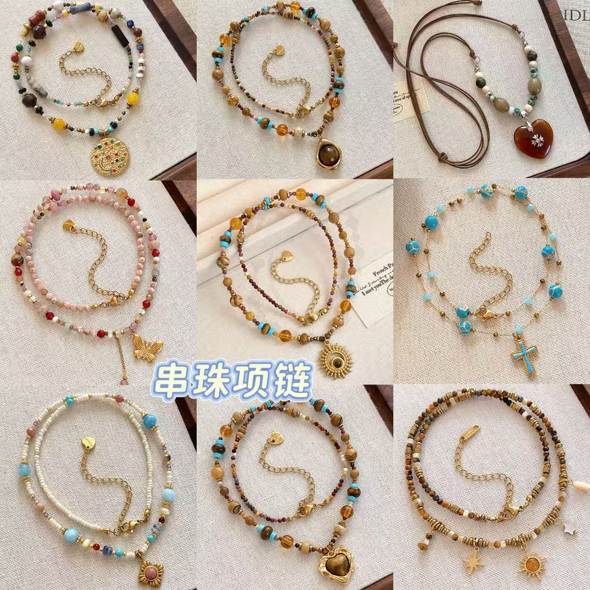 虎眼石橢圓復古項鍊－商品主圖｜https://igowo.tw/