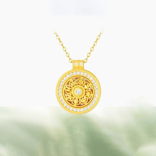 花朵復古項鍊－商品主圖｜https://igowo.tw/