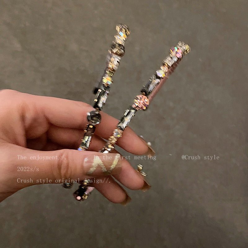 布面鋯石髮箍－第二視角實拍｜https://igowo.tw/
