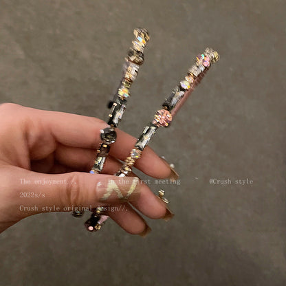 布面鋯石髮箍－第二視角實拍｜https://igowo.tw/