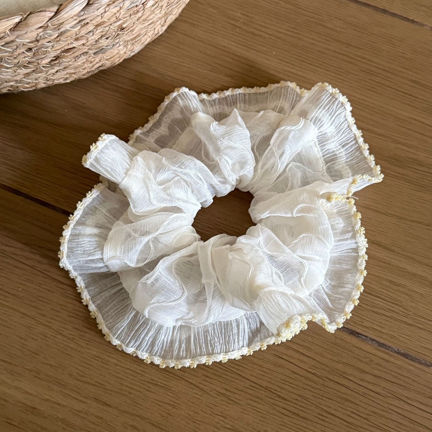 珍珠蝴蝶結大腸圈髮圈