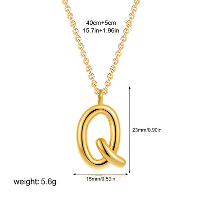 金色字母墜飾簡約項鍊－細節特寫16｜https://igowo.tw/