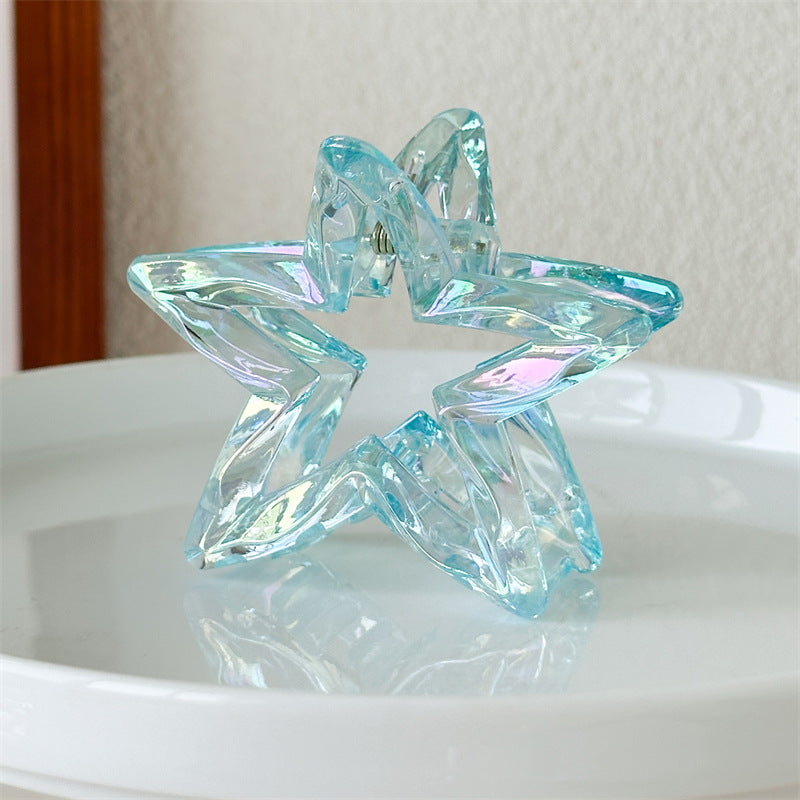 星星鏤空鯊魚夾