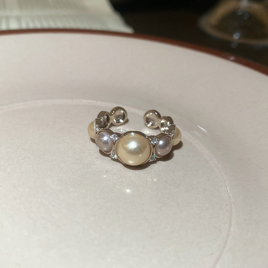 鋯石花朵鑲鑽戒指－56#戒指-銀色款細節37｜https://igowo.tw/
