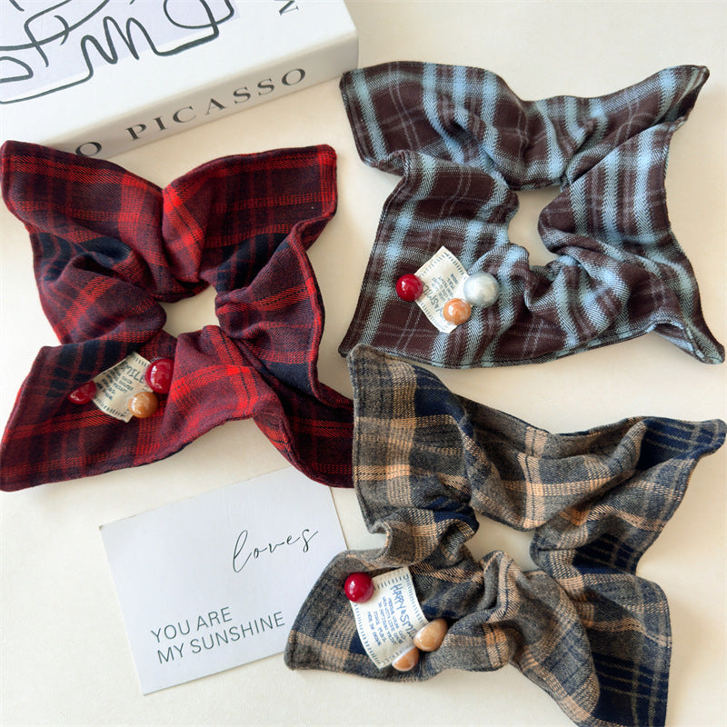 紅色大腸圈方形髮圈－商品主圖｜https://igowo.tw/