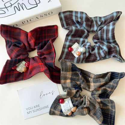紅色大腸圈方形髮圈－商品主圖｜https://igowo.tw/