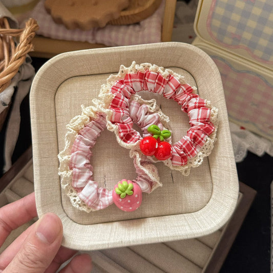 櫻桃草莓髮圈－商品主圖｜https://igowo.tw/