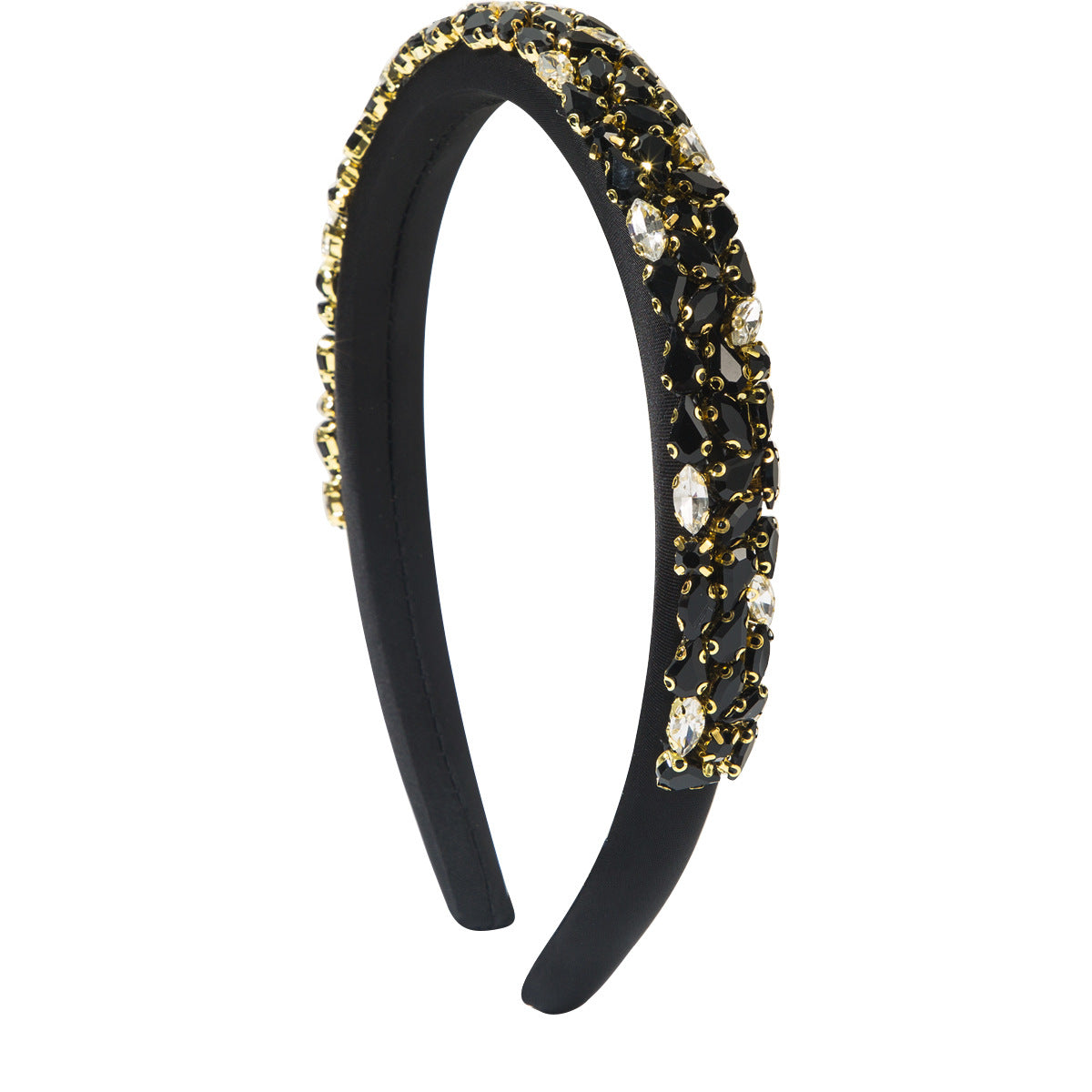 彩色鋯石復古髮箍－紫色款細節3｜https://igowo.tw/
