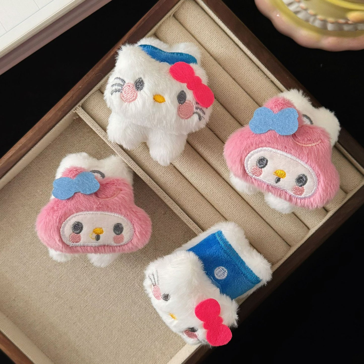 絨面貓咪髮夾－商品主圖｜https://igowo.tw/