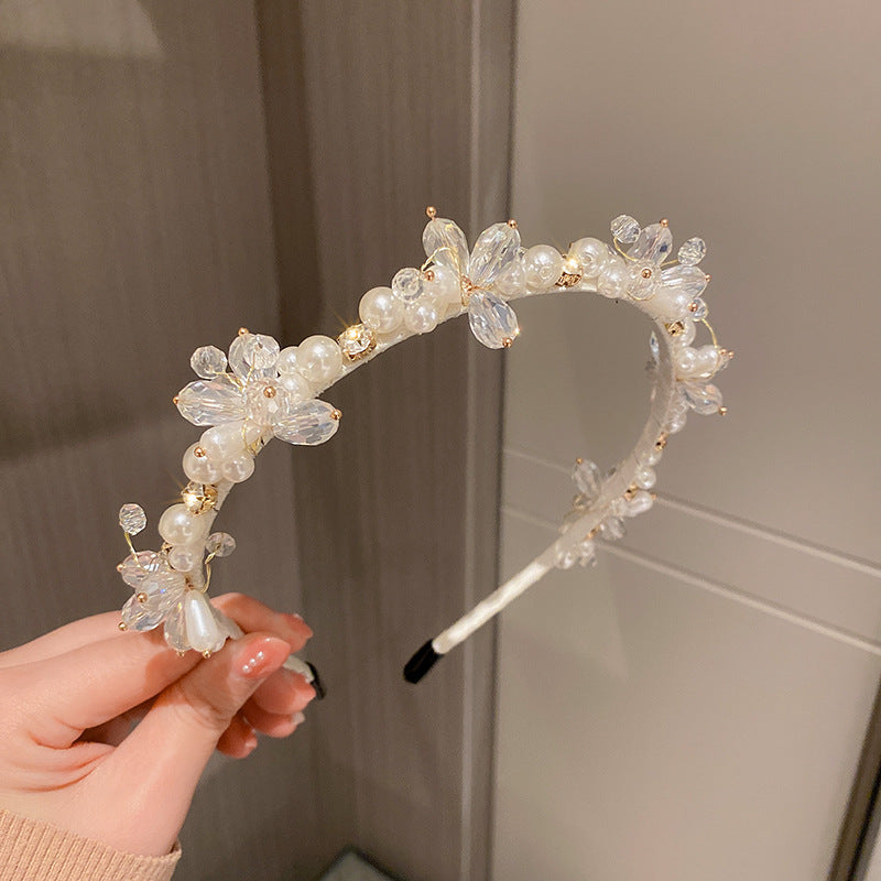 鋯石方形圓圈鑲鑽髮箍